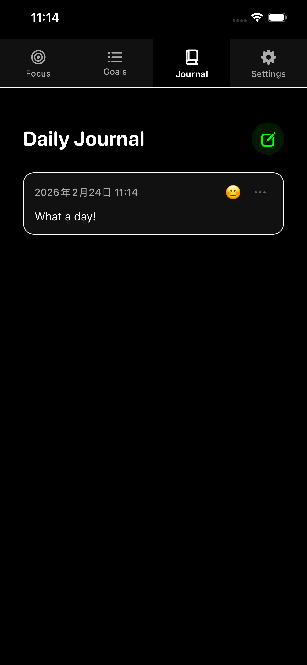 Countdown daily journal